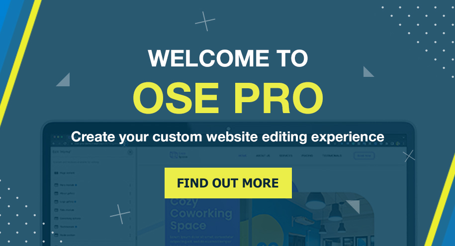 Welcome to OSE Pro - the new dedicated editor for site owners!